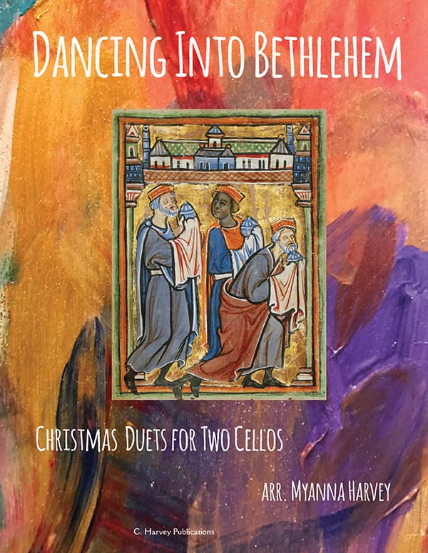 Cover of Dancing Into Bethlehem: Christmas Duets for Two Cellos